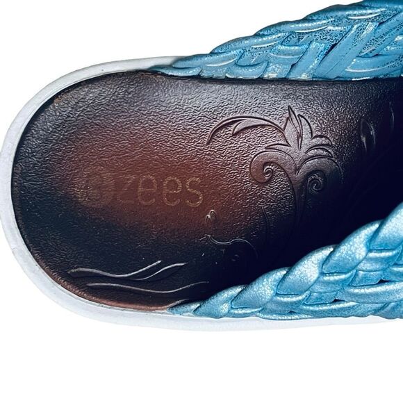 Bzees Dainty Sandals Wedge Braided Cross Band Slide Cloud/Technology Shoes 9 - Picture 8 of 10